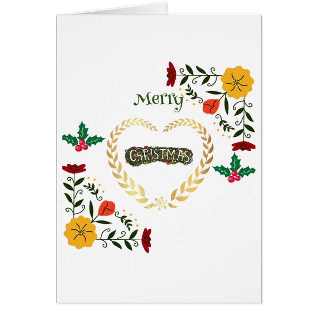 Vrolijk Kerstfeest Stijlvolle Vakantiekaarten (Voorkant)