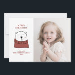 Vrolijk kerstfeest. Stomme polair beer. Grappig di Feestdagenkaart<br><div class="desc">Cute grappige polaire beer "Merry Kerstmis" fotokaart. Neem contact met me op als je extra objecten nodig hebt.</div>