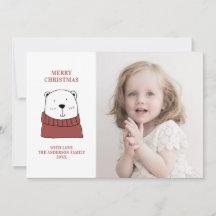 Vrolijk kerstfeest. Stomme polair beer. Grappig di