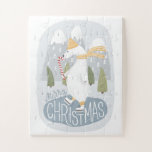 Vrolijk kerstfeest. Stomme polair beer. Grappig di Legpuzzel<br><div class="desc">Cute grappige polaire beer puzzel voor Kerstmis.</div>