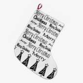 Vrolijk kerstfeest stoppen, grote kerstsok (Voorkant (Hangend))