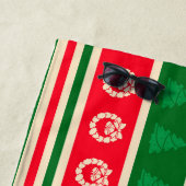 Vrolijk kerstfeest strandlaken (In situ)