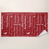 Vrolijk kerstfeest strandlaken (Voorkant)