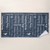 Vrolijk kerstfeest strandlaken (Voorkant)