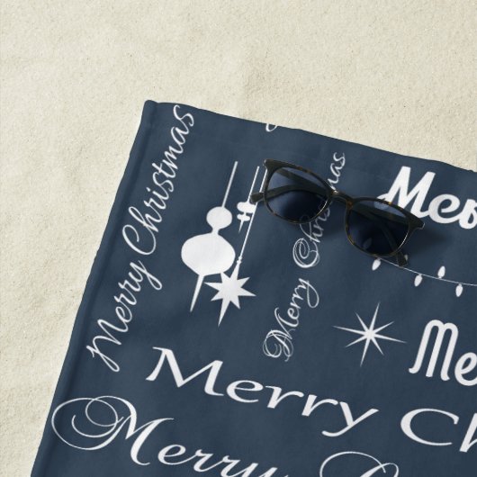 Vrolijk kerstfeest strandlaken (In situ)