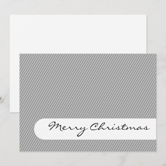 Vrolijk kerstfeest - Stripes - Kaart voor Greeting (Voorkant / Achterkant)