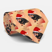 Vrolijk kerstfeest stropdas (Opgerold)