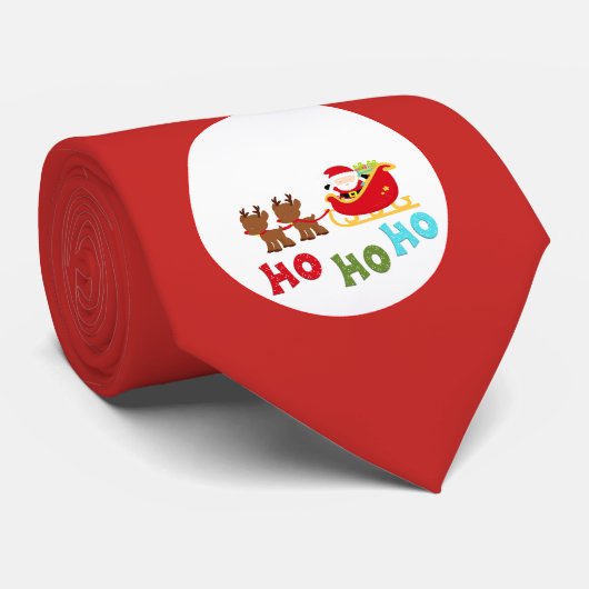 Vrolijk kerstfeest stropdas (Opgerold)