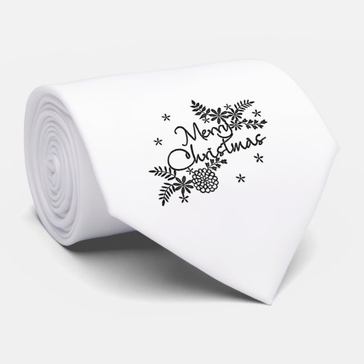 Vrolijk kerstfeest Stropdas kunst en design (Opgerold)