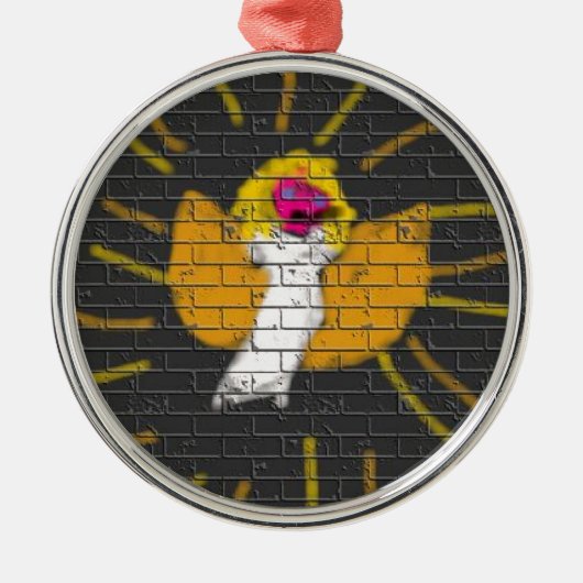 Vrolijk kerstfeest Sun Moon Angel, Art by Kids :) Metalen Ornament (Voorkant)