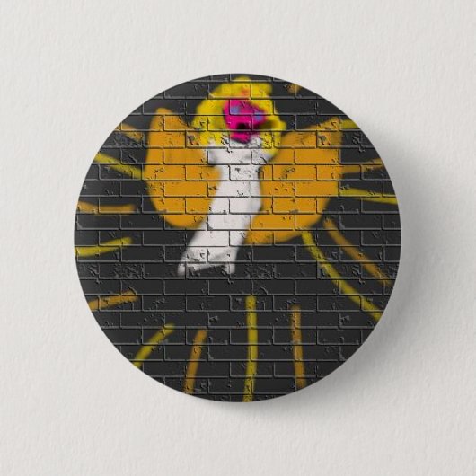 Vrolijk kerstfeest Sun Moon Angel, Art by Kids :) Ronde Button 5,7 Cm (Voorkant)