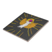 Vrolijk kerstfeest Sun Moon Angel, Art by Kids :) Tegeltje (Zijkant)