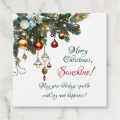 Vrolijk Kerstfeest Sunshine Classic Bedankjes Labels (Voorkant)