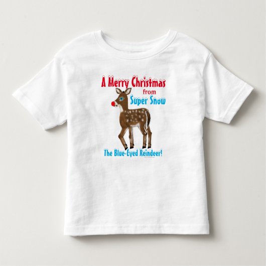 Vrolijk kerstfeest Super Snow Reindeer Kinder Shirts (Voorkant)