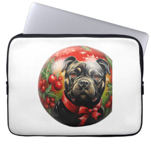 Vrolijk Kerstfeest Sussex Spaniel Laptop Sleeve