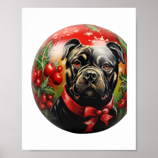 Vrolijk Kerstfeest Sussex Spaniel Poster (Voorkant)