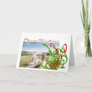 Vrolijk Kerstfeest Swirly Paint Splat - Gepersonal Feestdagen Kaart