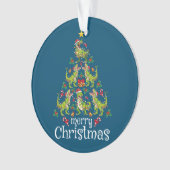Vrolijk kerstfeest T Rex Boys Kinder kerstboom Rex Ornament (voorkant)