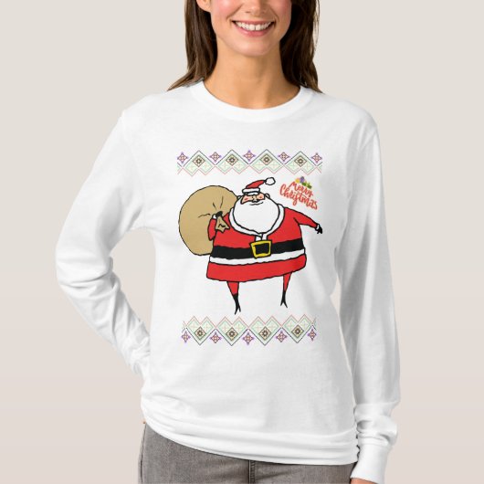Vrolijk kerstfeest t-shirt (Voorkant)