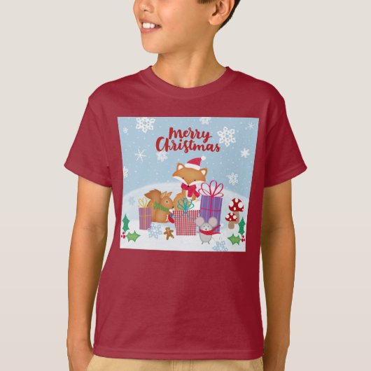 Vrolijk kerstfeest t-shirt (Voorkant)