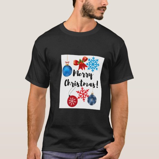 Vrolijk kerstfeest T-Shirt (Voorkant)