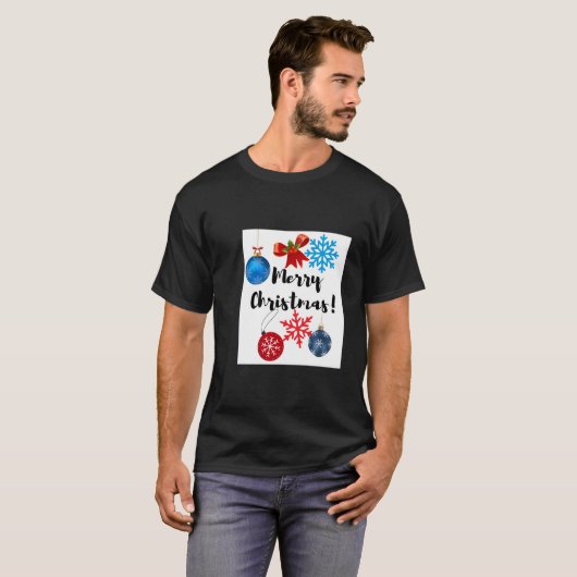 Vrolijk kerstfeest T-Shirt (Voorkant volledig)
