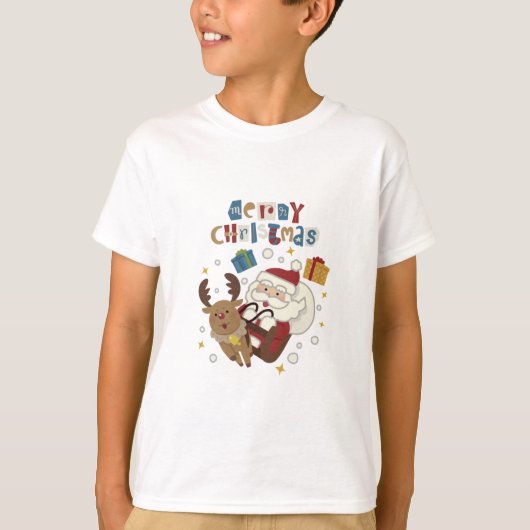 Vrolijk kerstfeest T-Shirt (Voorkant)
