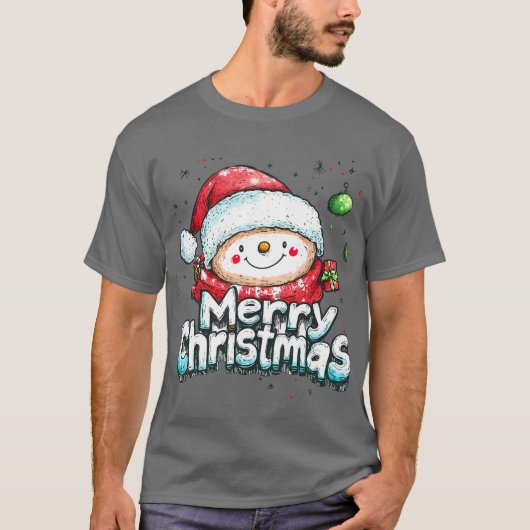 Vrolijk kerstfeest T-Shirt (Voorkant)