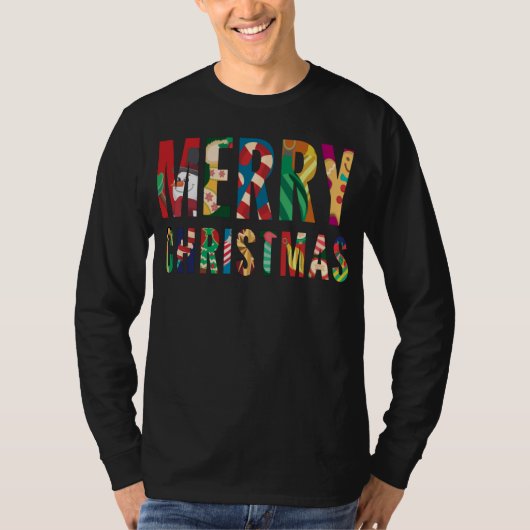 Vrolijk kerstfeest t-shirt (Voorkant)
