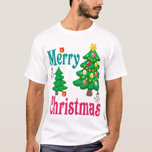 Vrolijk kerstfeest t-shirt (Voorkant)