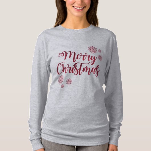 Vrolijk kerstfeest t-shirt (Voorkant)