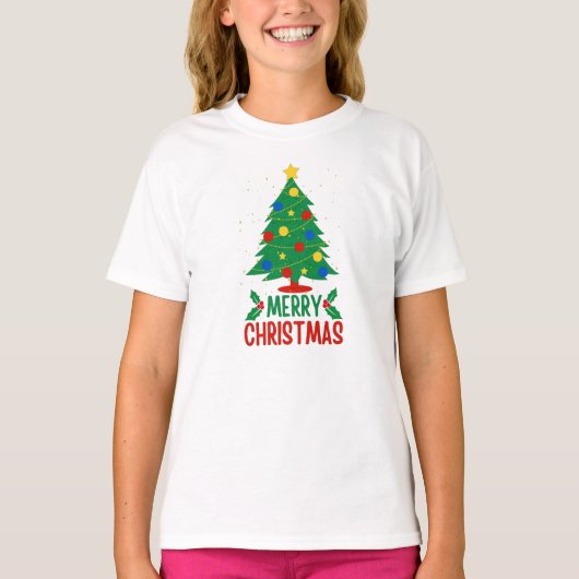 Vrolijk kerstfeest T-Shirt (Voorkant)