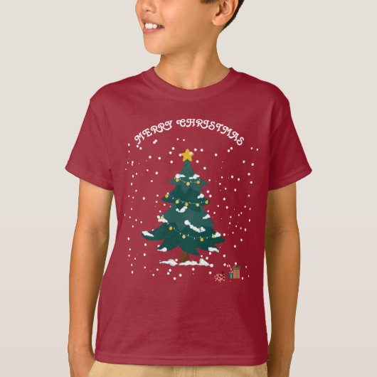 Vrolijk kerstfeest t-shirt (Voorkant)