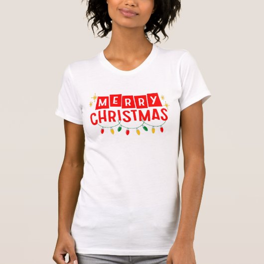 Vrolijk kerstfeest t-shirt (Voorkant)
