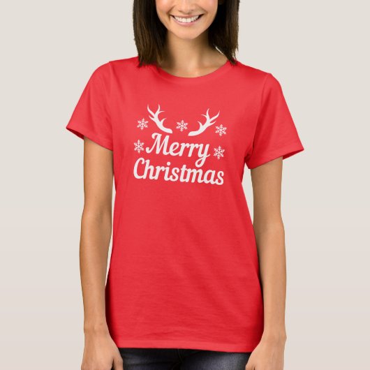 Vrolijk kerstfeest T-Shirt (Voorkant)