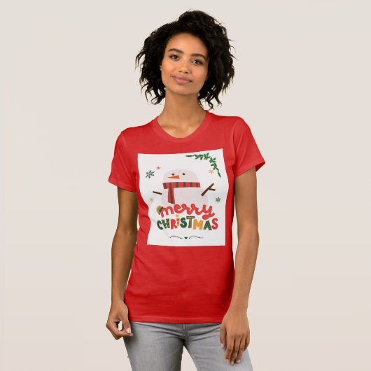Vrolijk kerstfeest t-shirt (Voorkant volledig)