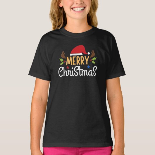 Vrolijk kerstfeest T-Shirt (Voorkant)
