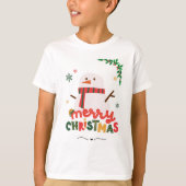 Vrolijk kerstfeest t-shirt (Voorkant)