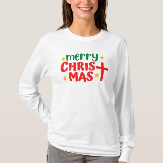 Vrolijk kerstfeest T-Shirt (Voorkant)
