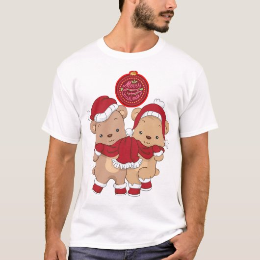 Vrolijk kerstfeest T-Shirt (Voorkant)