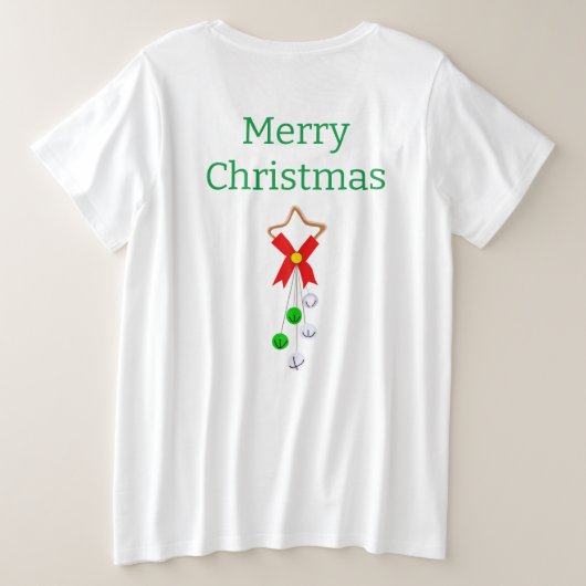 Vrolijk kerstfeest T-Shirt (Design achterkant)