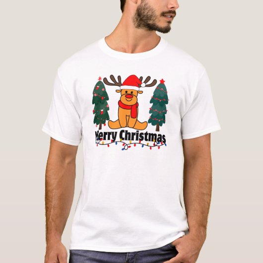 Vrolijk kerstfeest t-shirt (Voorkant)