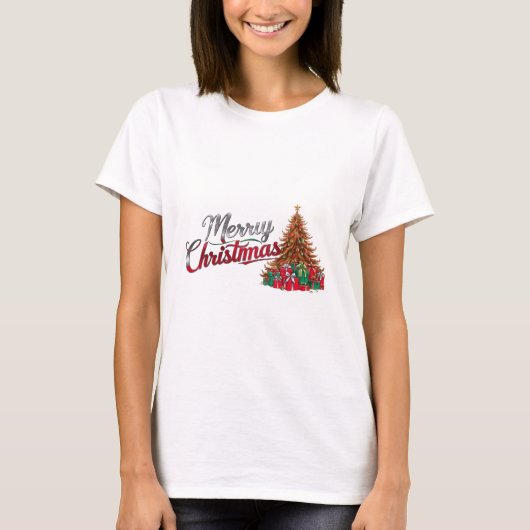 Vrolijk kerstfeest t-shirt (Voorkant)