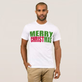Vrolijk kerstfeest t-shirt (Voorkant volledig)