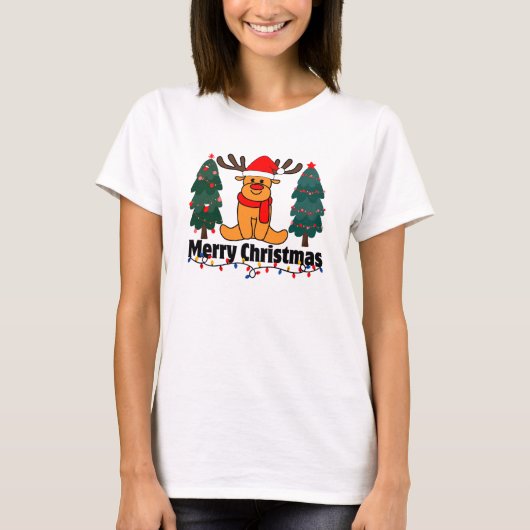 Vrolijk kerstfeest t-shirt (Voorkant)
