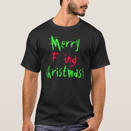 Vrolijk kerstfeest. t-shirt (Voorkant)