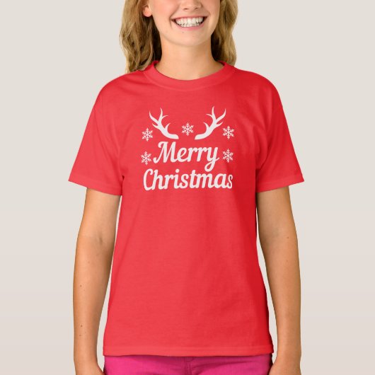 Vrolijk kerstfeest T-Shirt (Voorkant)