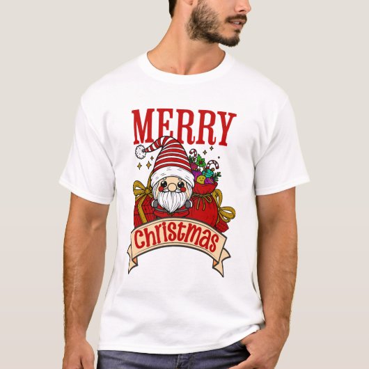 Vrolijk kerstfeest t-shirt (Voorkant)