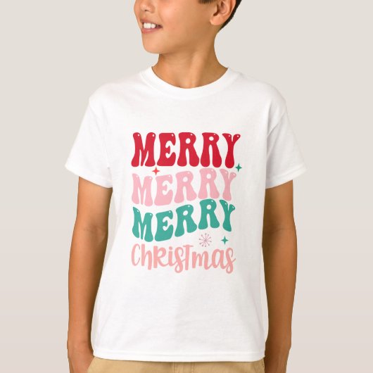 Vrolijk kerstfeest t-shirt (Voorkant)