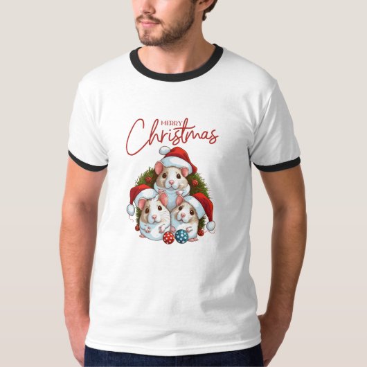 Vrolijk kerstfeest t-shirt (Voorkant)
